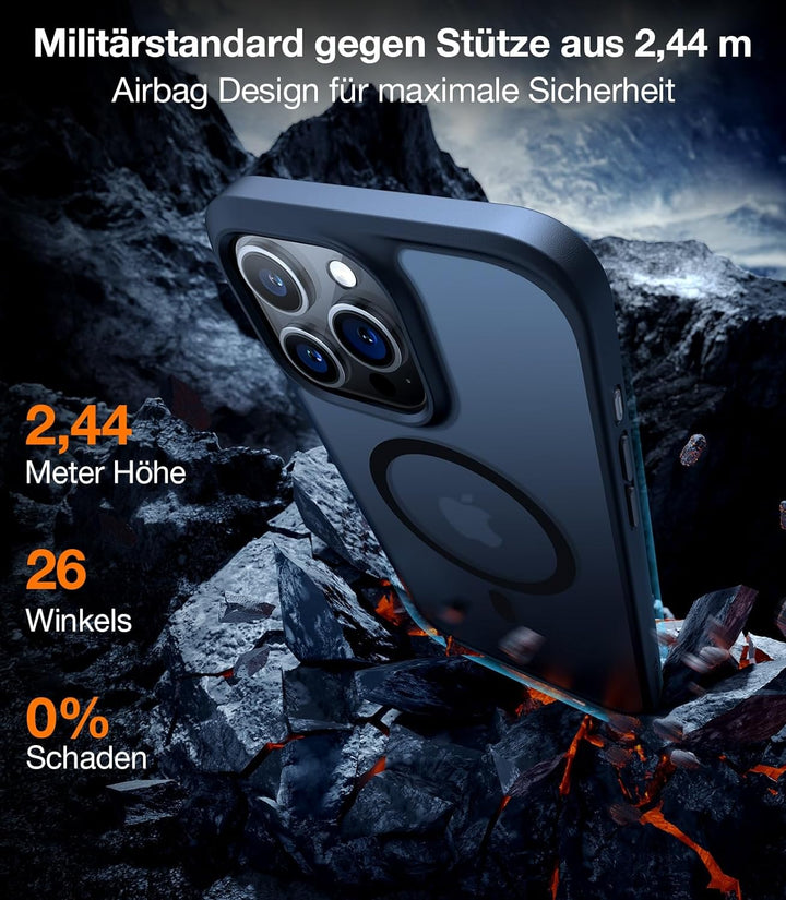 TORRAS für iPhone 14 Pro Hülle für MagSafe (Zertifizierte Schutzfähigkeit und Magnetkraft) Handyhüll