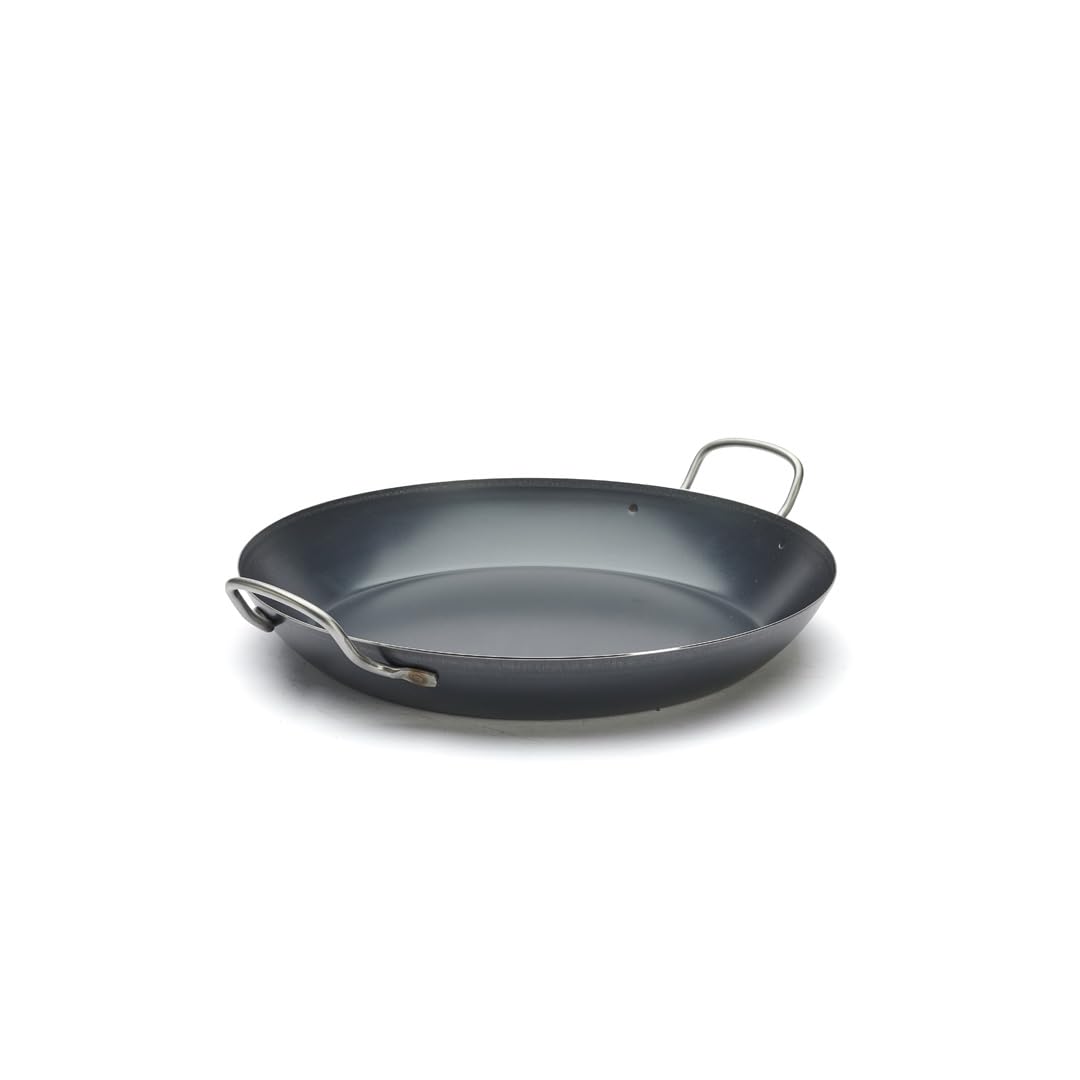 De Buyer 'La Lyonnaise' Paella-Pfanne, Stärke: 1,5 mm, blau, Diamètre 37 cm, Diamètre 37 cm