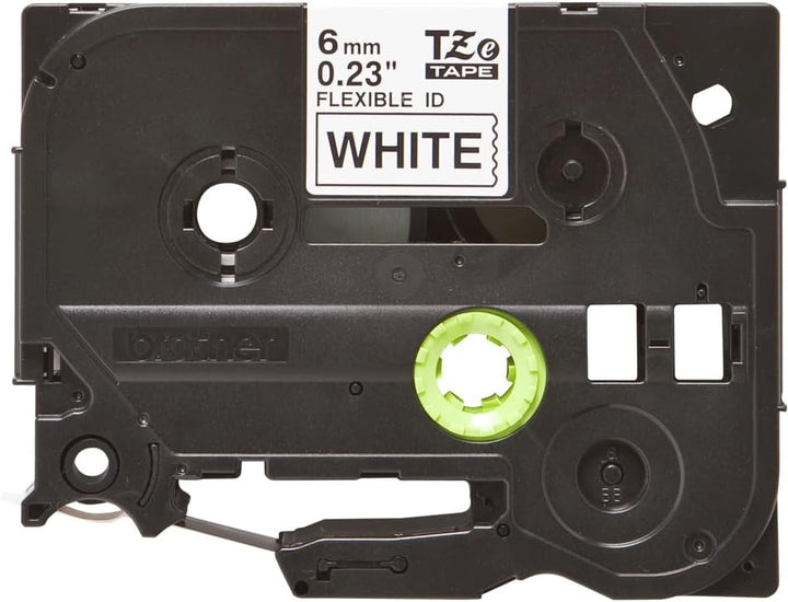 Brother Original P-touch Schriftband TZE-FX611 6 mm, schwarz auf weiss (u.a. für Brother P-touch PT-