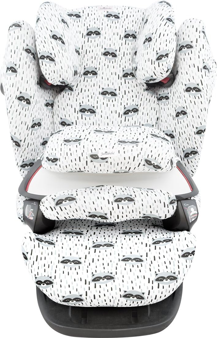 JYOKO Kids Bezug für Autositz kompatibel mit Cybex Pallas M (Raccoon), Raccoon
