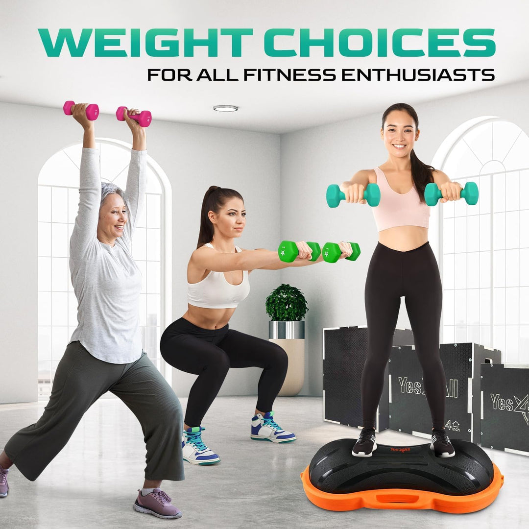 Yes4All Neopren Hanteln Set Gewichte, 2er-Sets, 1kg, 1.5kg, 2kg, 3kg, 4kg, 5kg, Dumbbells Set für Kr