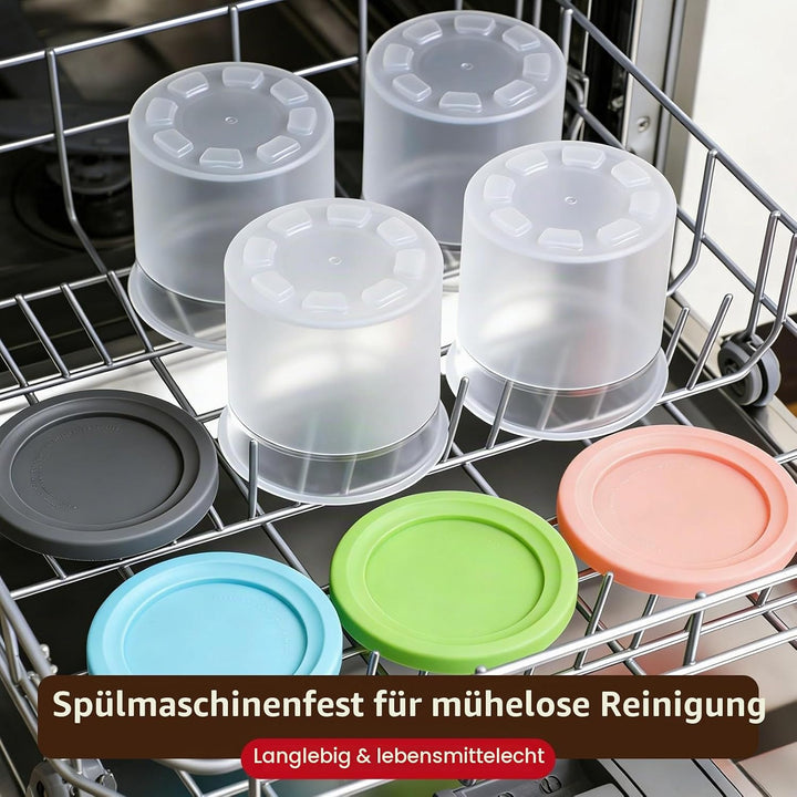4 Stück Container for Ninja Creami NC300EU NC301EU,Replacement for Ninja Creami Deluxe Pints and Lid