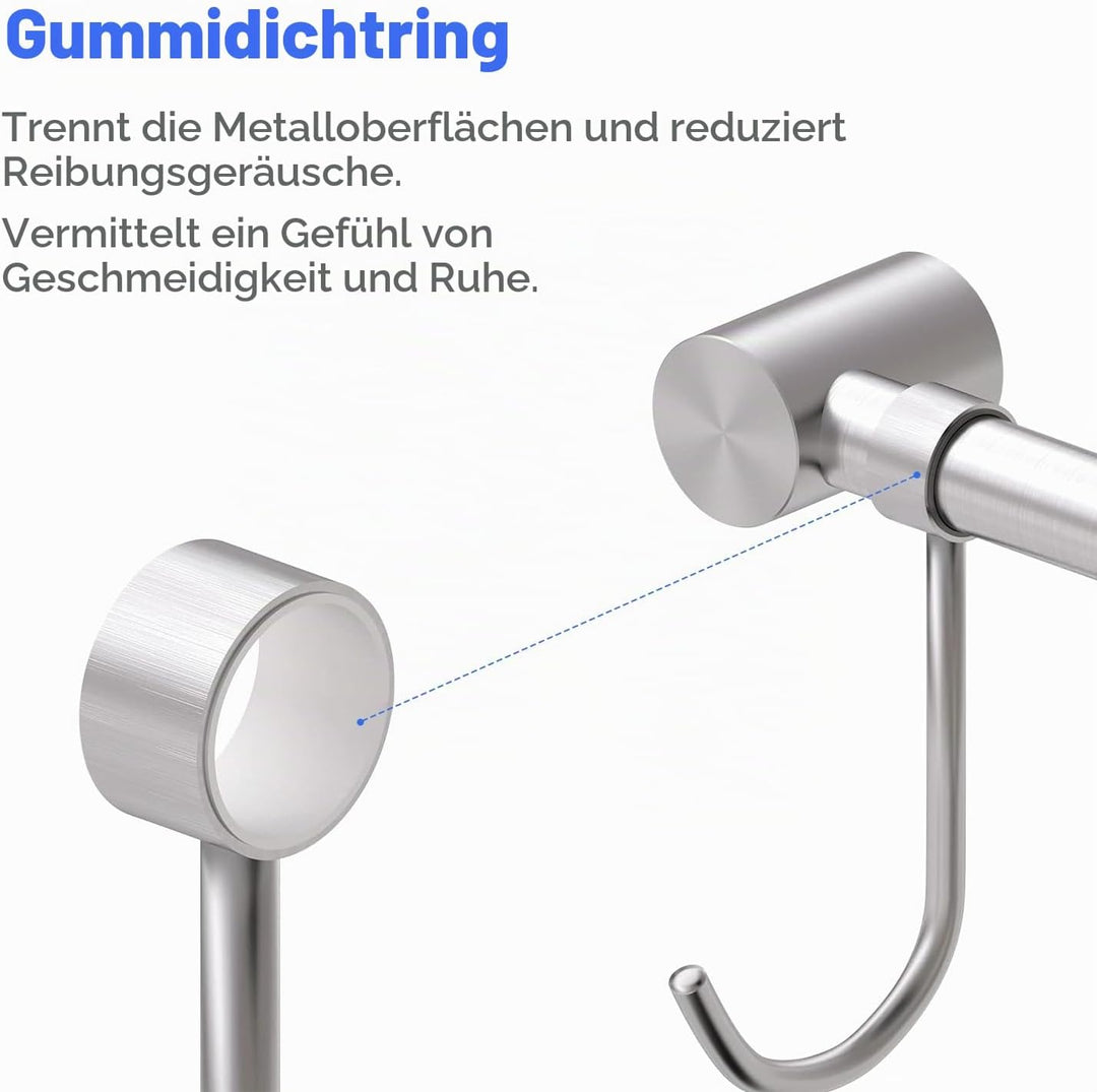 Geschirr hängende Rack mit 10 abnehmbaren Haken, Küche Schiene Pan Hanger Edelstahl Wand montierte M