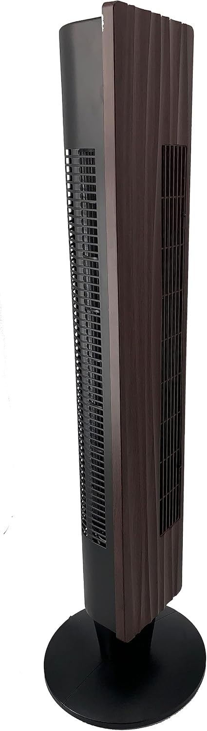 Be Cool Turm-Ventilator – Effektiver Lüfter für Innenbereich, 3 Geschwindigkeitsstufen, edle Holz-Op