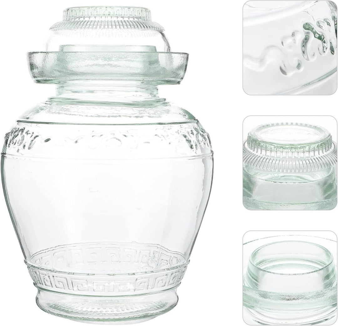 UPKOCH 1Pc Pickle Jar Glasfermentglas Haushaltsgurkenglas Grosser Kapazität Versiegelter Gurkennahru