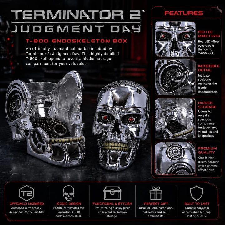 Terminator Nemesis Now, T Box, 18 cm, Silber, Kunstharz, Einheitsgrösse