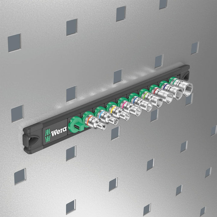 Wera 05005420001 Nuss-Magnetleiste A Imperial 1, Zyklop Steckschlüsseleinsatz-Satz, 1/4"-Antrieb, zö