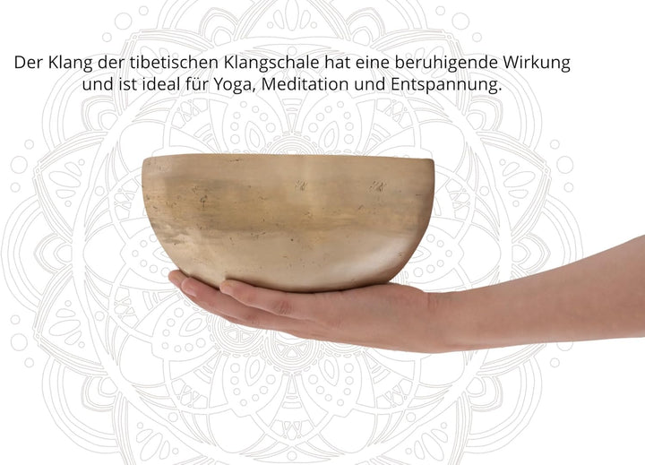 XDrum Therapeutische Klangschale Ton C - auf Ton C gestimmt - für Wurzel-Chakra (Muladhara) - Durchm
