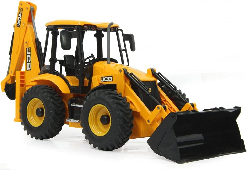 JAMARA 404980 - Baggerlader JCB 1:20 2,4GHz - Schaufel Heben/senken/abkippen, Ausleger und Heck-Scha