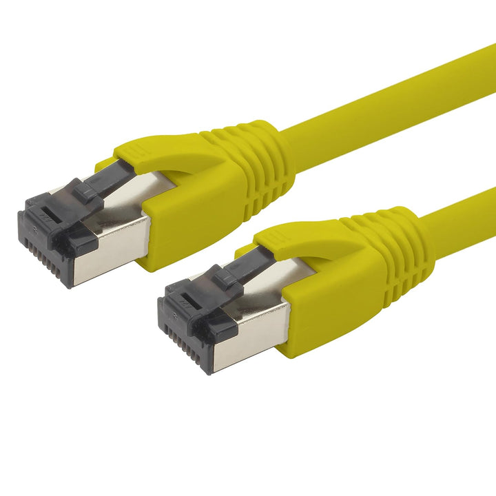 1aTTack.de 10m Cat 8 Netzwerkkabel CAT8 Kabel Gelb - 1 Stück Cat.8 Lan 2000 Mhz 40 Gbit s 40GBase-T