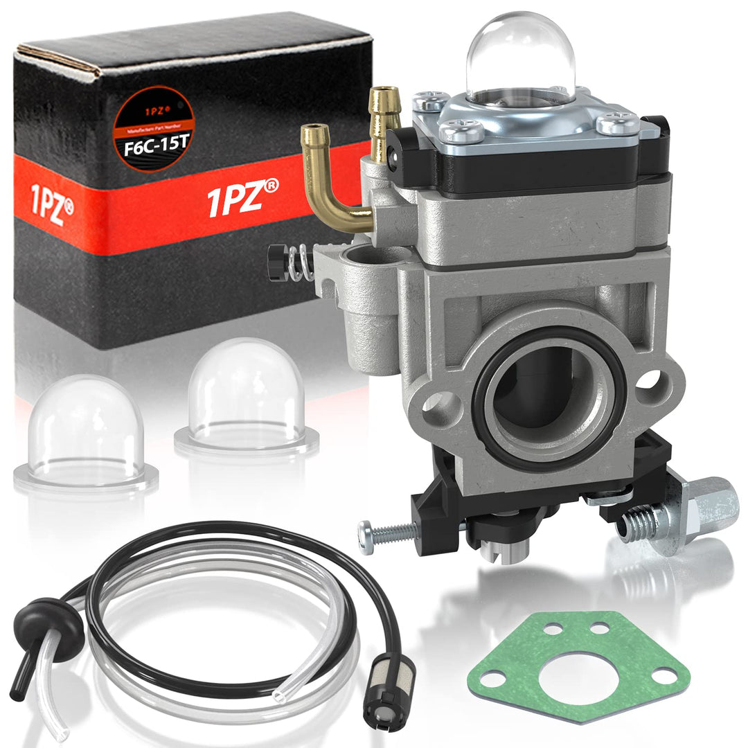 1PZ F6C-15T Vergaser Kit 15mm für 52cc 49cc 47cc 43cc 2-Takt Motorsense Trimmer Motor mit Primer Bir