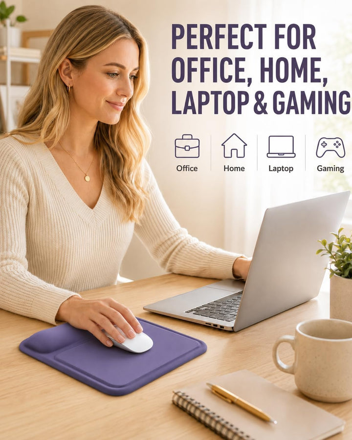 Mauspad mit gelkissen Handgelenkauflage,mousepad ergonomisch Vertieftes Anti-Druck Design, Rutschfes