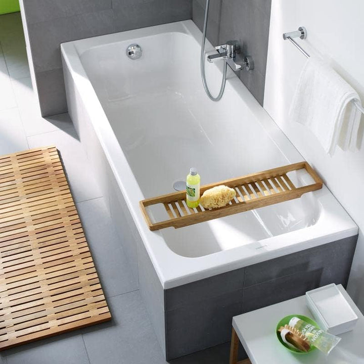 VBChome Badewanne 170x70 cm Duravit Acryl SET – Stilvolle Rechteck-Badewanne inkl. Styroporträger, S