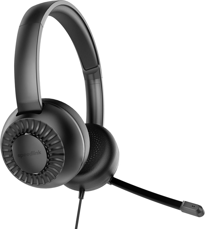 Speedlink METIS USB Stereo-Headset – leichtes Headset kabelgebunden mit Mikrofon und Kabelfernbedien