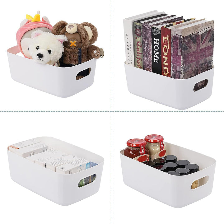 10 Stück Aufbewahrungsbox Kunststoff Aufbewahrungskorb Küchenschrank Organizer mit Griffen Korb Aufb
