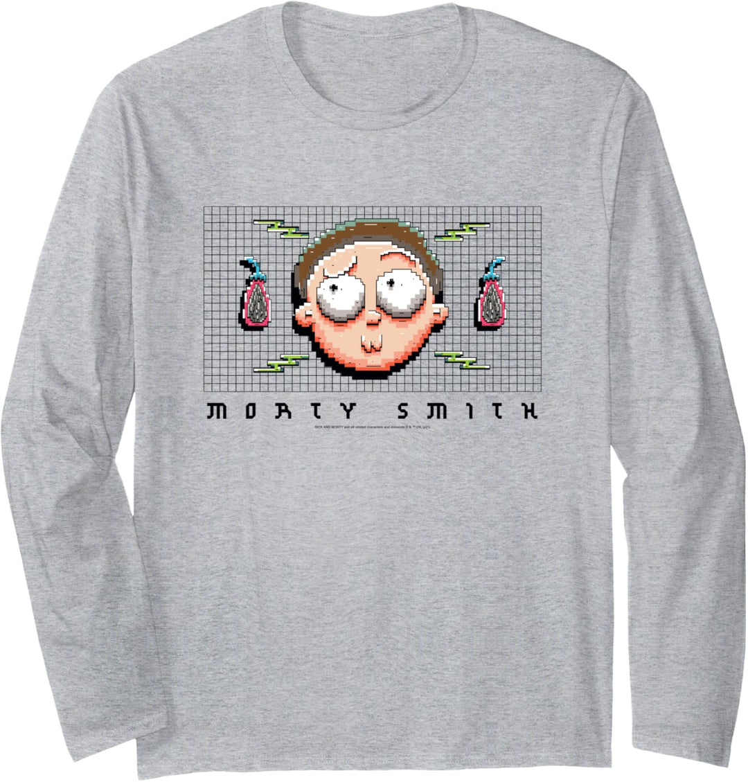 Rick and Morty Pixel Morty Langarmshirt