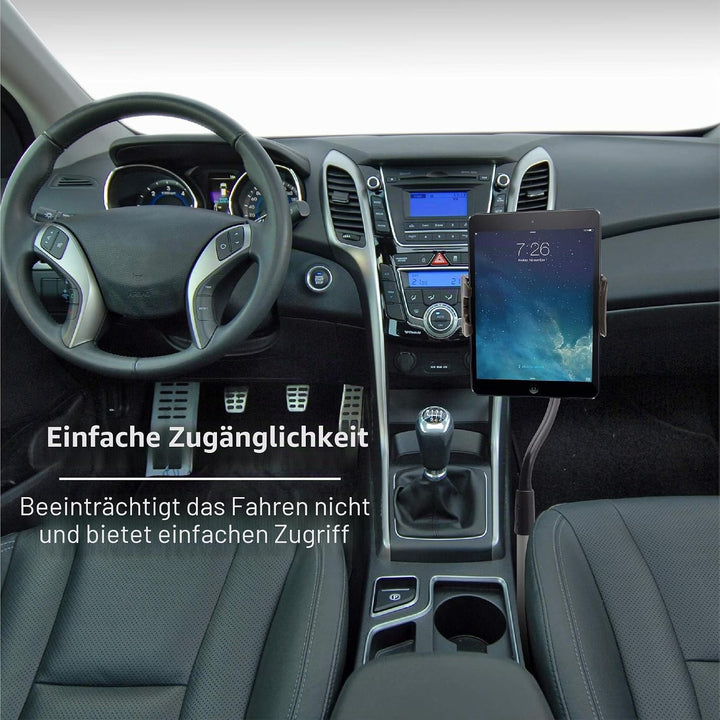 Macally CARFLOORMOUNT, anschraubbare Auto-Halterung für Auto-/LKW-Sitzschiene, verstellbar für Handy