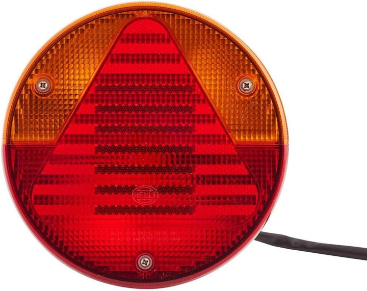HELLA - Heckleuchte - Hybrid - 12V - Anbau/geschraubt - Lichtscheibenfarbe: rot/gelb - LED-Lichtfarb