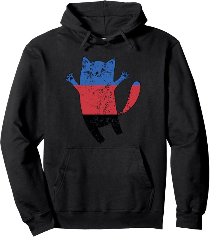 Polyamory Pride Flagge Happy Cat polyamorous Pullover Hoodie