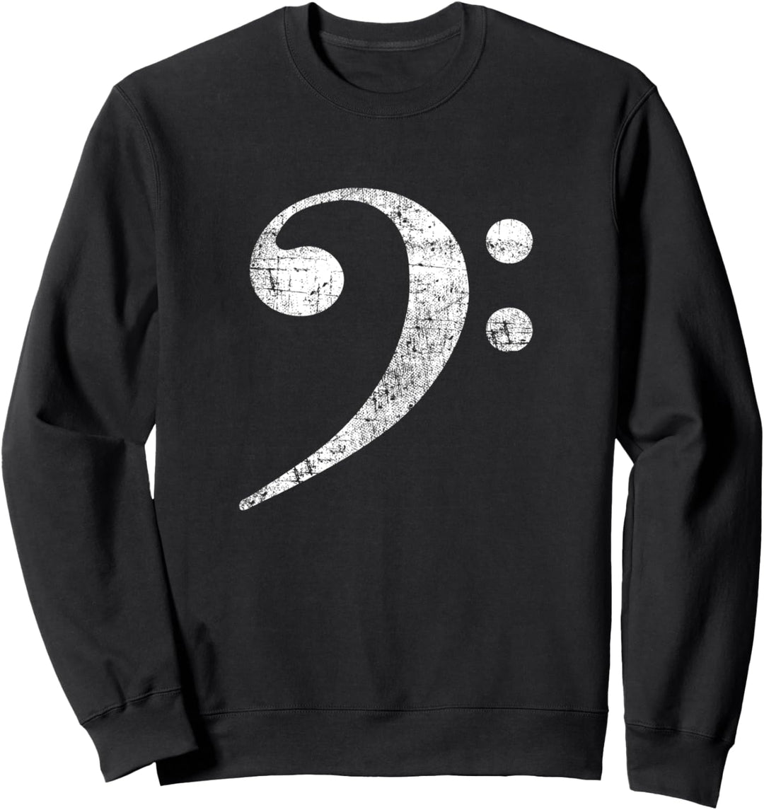 Bassschlüssel Design Bassspieler + Bassisten Geschenk Sweatshirt