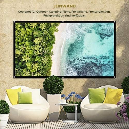 Projektor-Leinwand, 40 Zoll / 60 Zoll / 72 Zoll / 84 Zoll / 100 Zoll / 120 Zoll 16:9 HD Verdicken Tr