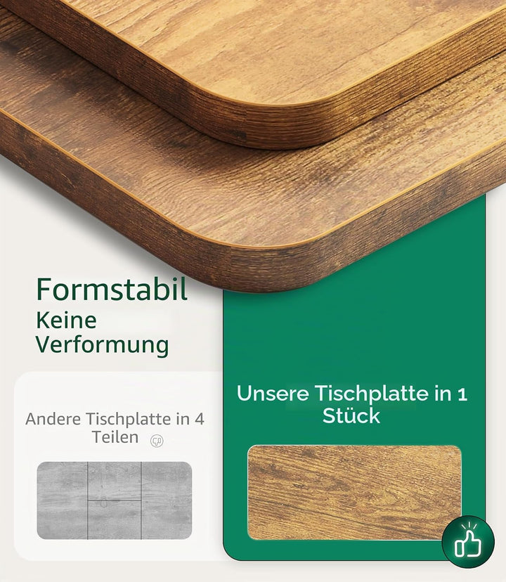 MAIDeSITe Tischplatte 140x70 cm Schreibtischplatte 25 mm stark - DIY Stabile Bürotischplatte – Perfe
