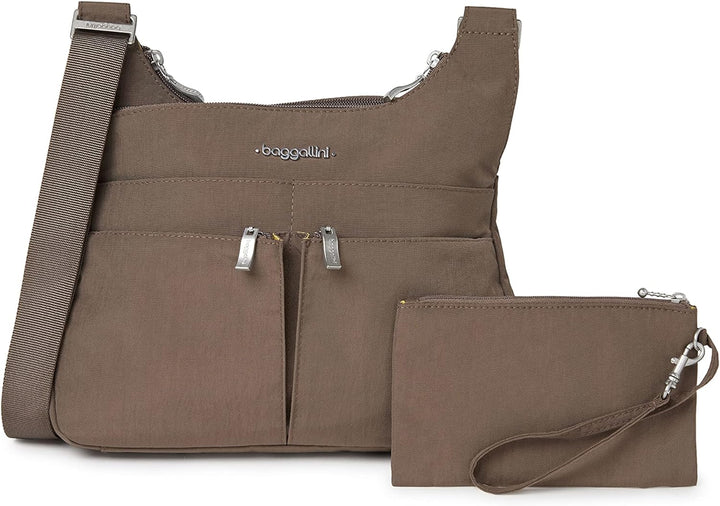Baggallini Cross-Over-Crossbody-Tasche – leicht, wasserabweisend Portobello, Portobello