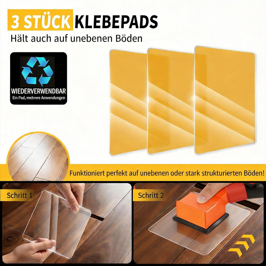 Bodenspalt-Reparaturwerkzeug, Laminat-Verlegewerkzeug, Verbesserter Saugnapf &amp; 3 Klebepads für Lamin