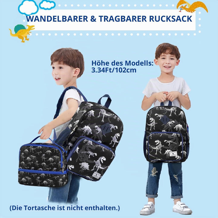 VX VONXURY Schulrucksack, Convertible Vorschule Kleinkind Jungen Bookbag Passt A4 Ordner (Blue Shark