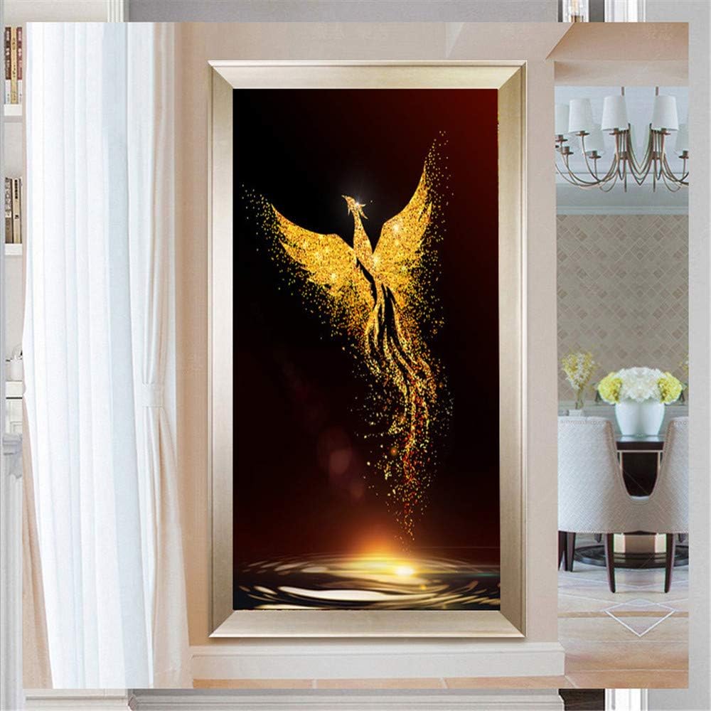 Nicole Knupfer 5D Diamant Painting Set, Goldener Phönix DIY Runder Full Diamant Malerei Stickpackung