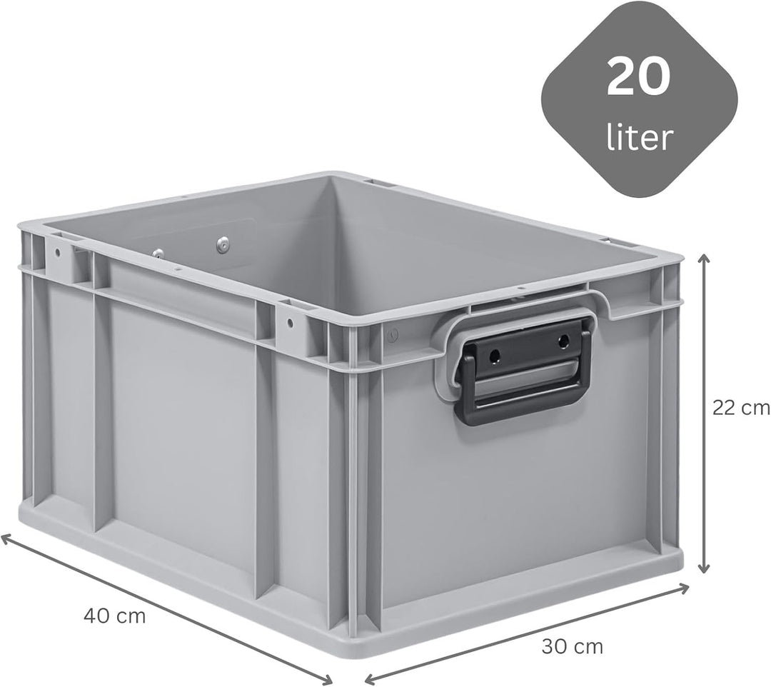 Mega Deal | 10x Proregal Eurobox NextGen Portable Duo |HxBxT 22x30x40cm HxBxT 22x30x40cm Grau, HxBxT