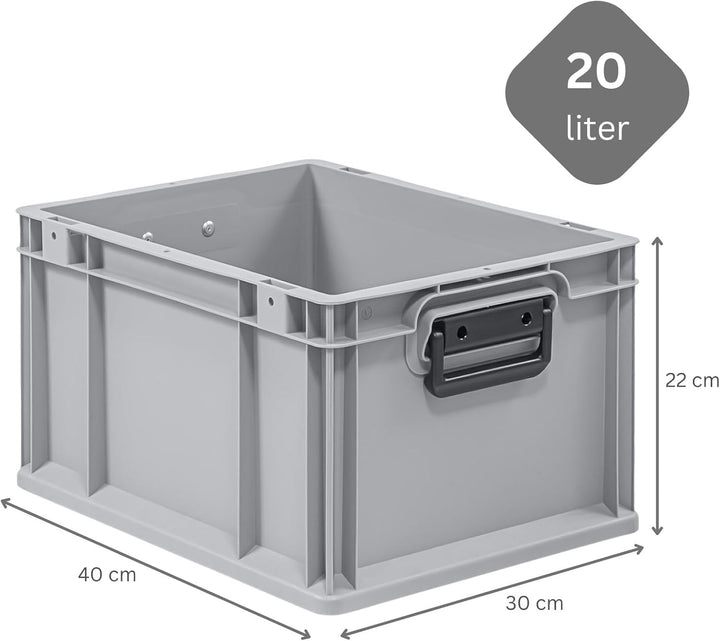 Mega Deal | 10x Proregal Eurobox NextGen Portable Duo |HxBxT 22x30x40cm HxBxT 22x30x40cm Grau, HxBxT