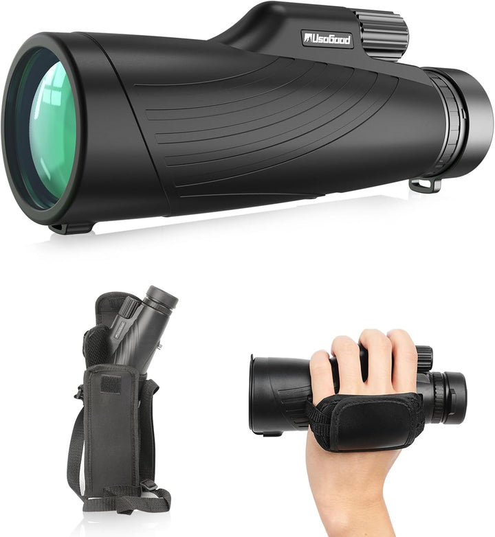 Usogood 12x50 Monokular Teleskop Erwachsene,HD Monokular Fernrohr mit BAK4 Prisma und FMC Beschichtu