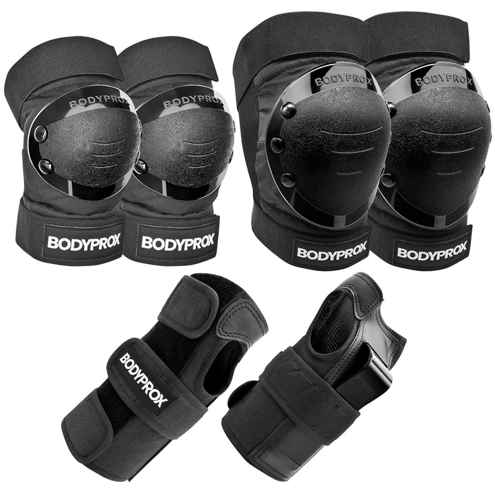 BODYPROX Knieschoner Ellenbogenschoner Handgelenkschützer Set für Inline-Skaten, Skateboarden, Rolle