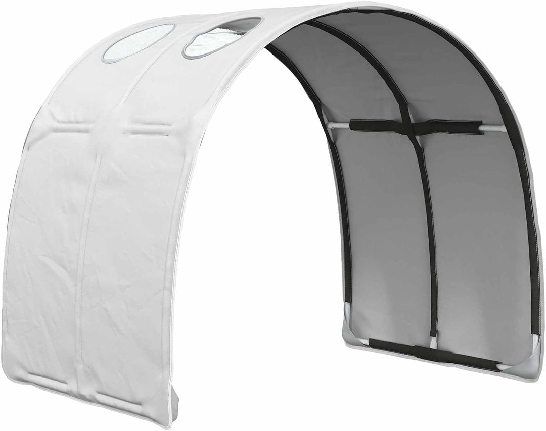 Bettunnel 2 Stück Weiss aus Polyester 211 x 67,5 x 2 cm für Kingsize-Betten, Innenbereich Schlafzimm