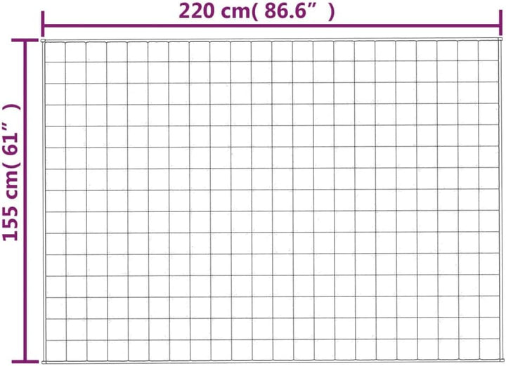 Revera Gewichtsdecke grau 155 x 220 cm 11 kg Stoff