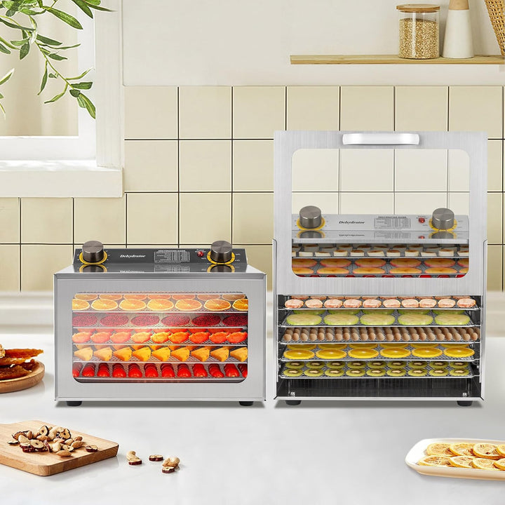 Lebensmittel-Trocknungsmaschine aus Edelstahl Dörrgerät, 400W Lebensmittel-Trocknungsmaschine für de
