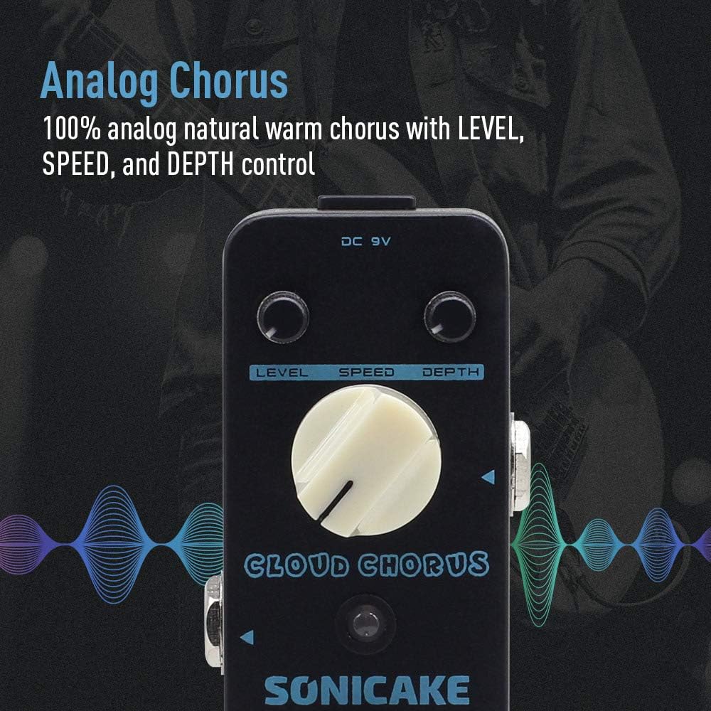 SONICAKE Chorus Gitarre Effektpedal Classic BBD Analog Cloud Chorus True Bypass, Chorus
