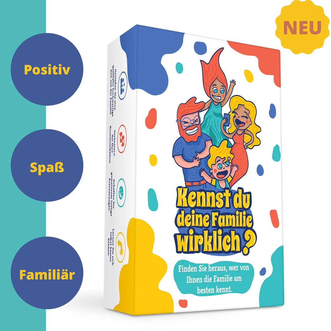 Kennst du Deine Familie wirklich ? Das verrückte Familienspiel voller Quizze und Herausforderungen,