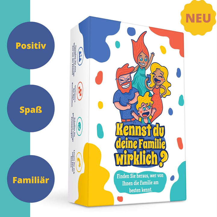 Kennst du Deine Familie wirklich ? Das verrückte Familienspiel voller Quizze und Herausforderungen,