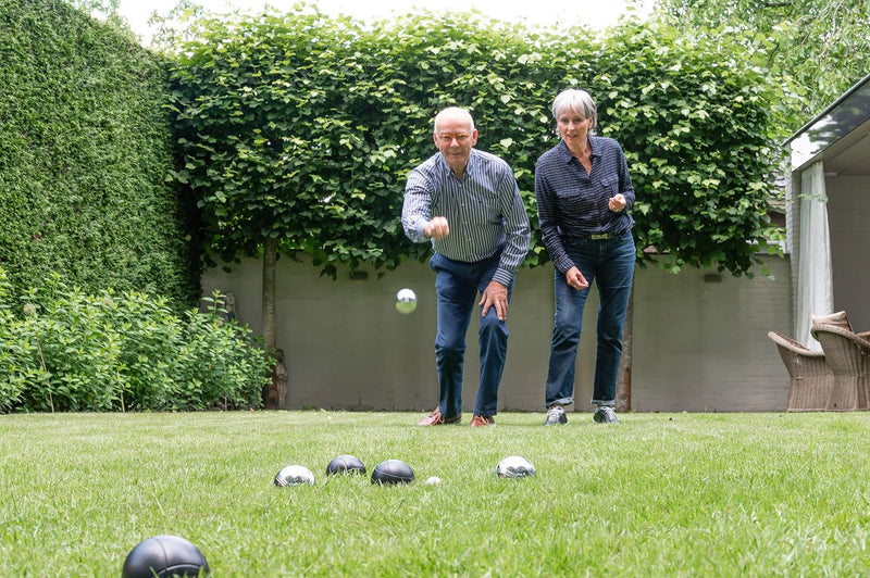 Weible Spiele 010208 - Boules-Set in Holzkiste, 6-teilig,