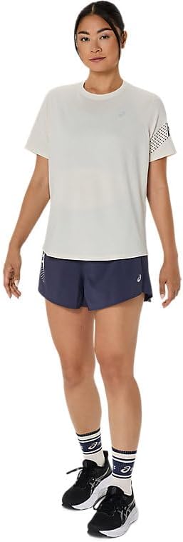 ASICS Icon 4in Short Damen Damen XL Indigo-nebel, XL Indigo-nebel