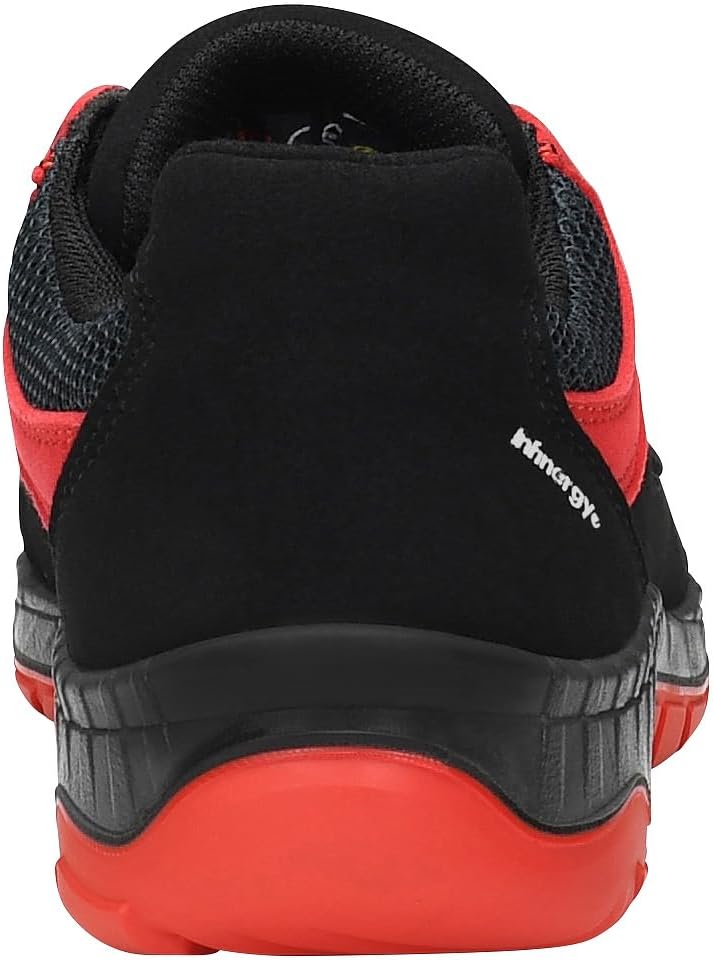 ELTEN Sicherheitsschuhe Lonny red Low ESD S1P, Damen und Herren, Textil, Stahlkappe, leicht, sportli