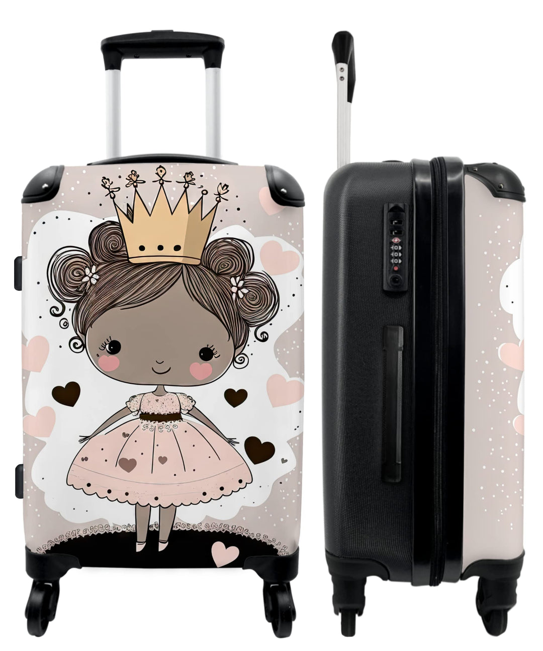 NoBoringSuitcases.com® Hartschalenkoffer Mädchen Kinder Koffer fürs Gepäck Carry on Trolli Geschenke