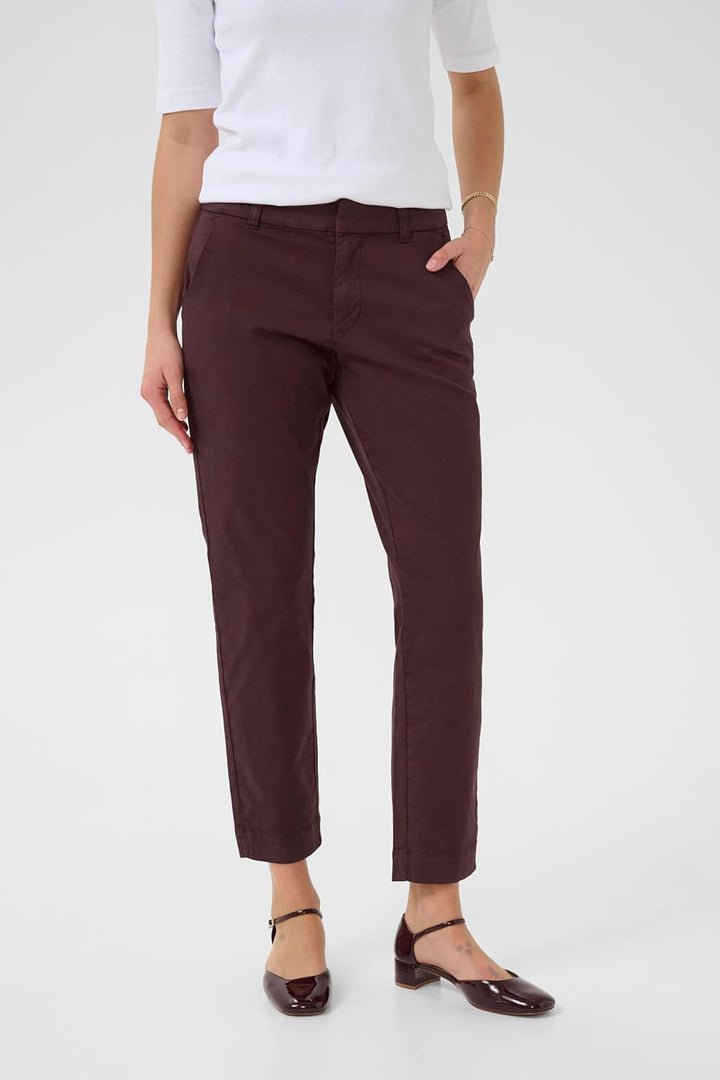 KAFFE Hose KAmette Damen Hose Elegant Elastische Taille Casual Anzughose 34 Fudge, 34 Fudge