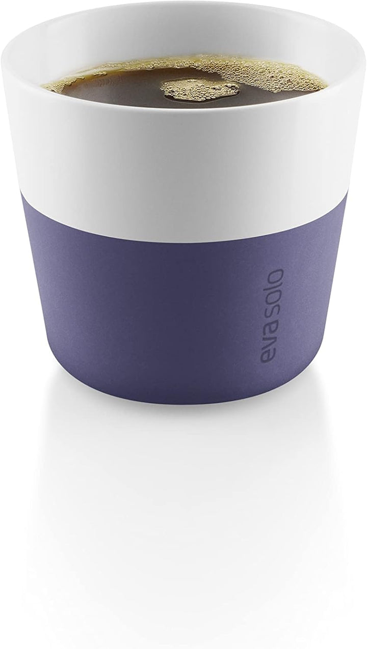 EVA SOLO | 2 Cafe Lungo Becher | 230 ml | Gut zu halten durch Silikonbeschichtung | Spülmaschinenfes