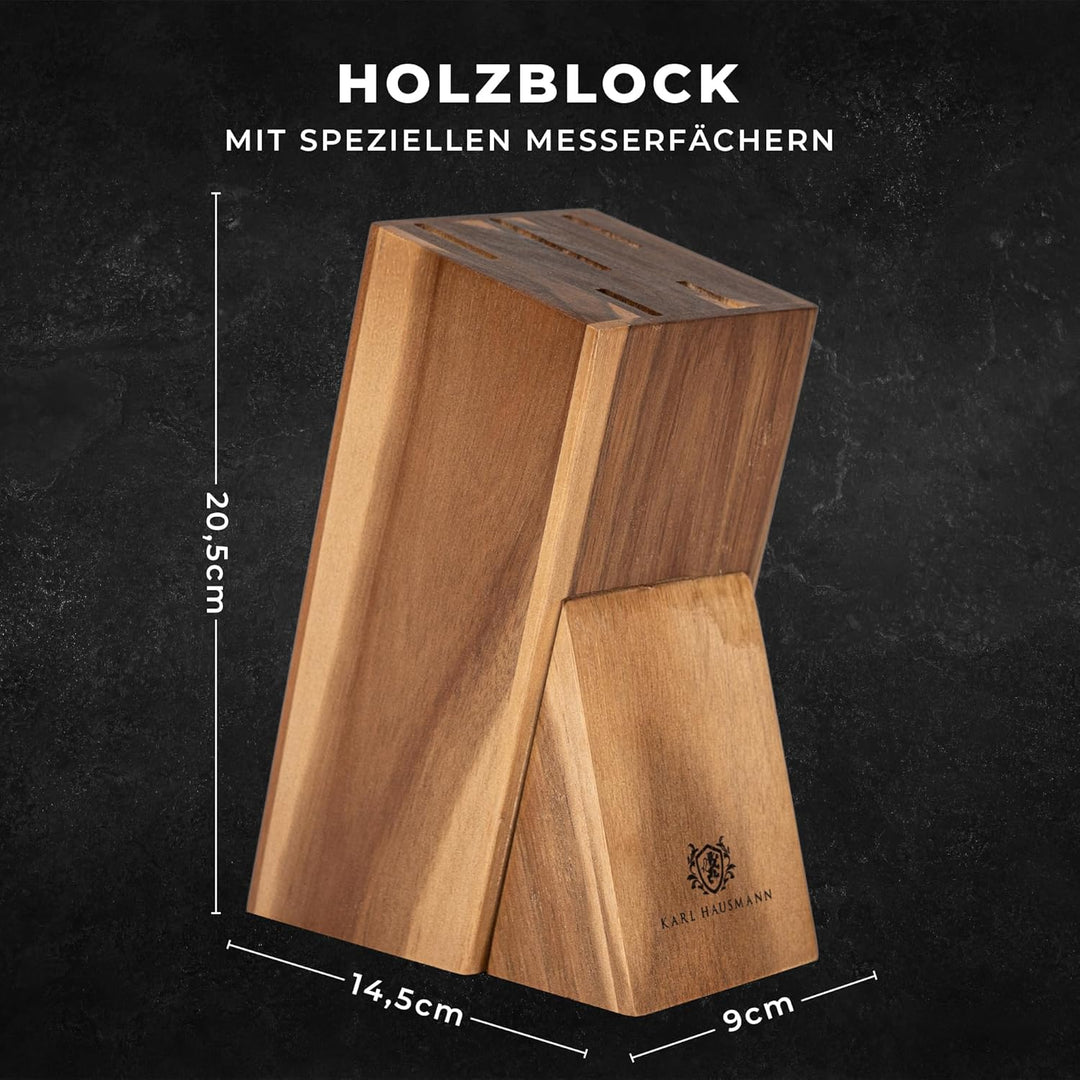 Messerblock mit Messer - 5 Teilig - Messerset und Messer Block - Küchenmesser Set - Kitchen Knife Se