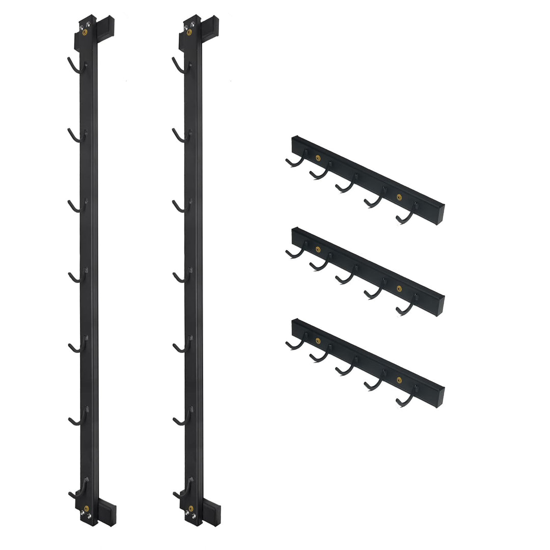 KORIKAHM Lat Pulldown Attachments Storage Rack, Wall Mounted Lat Pull Down Bar Organizer with Heavy