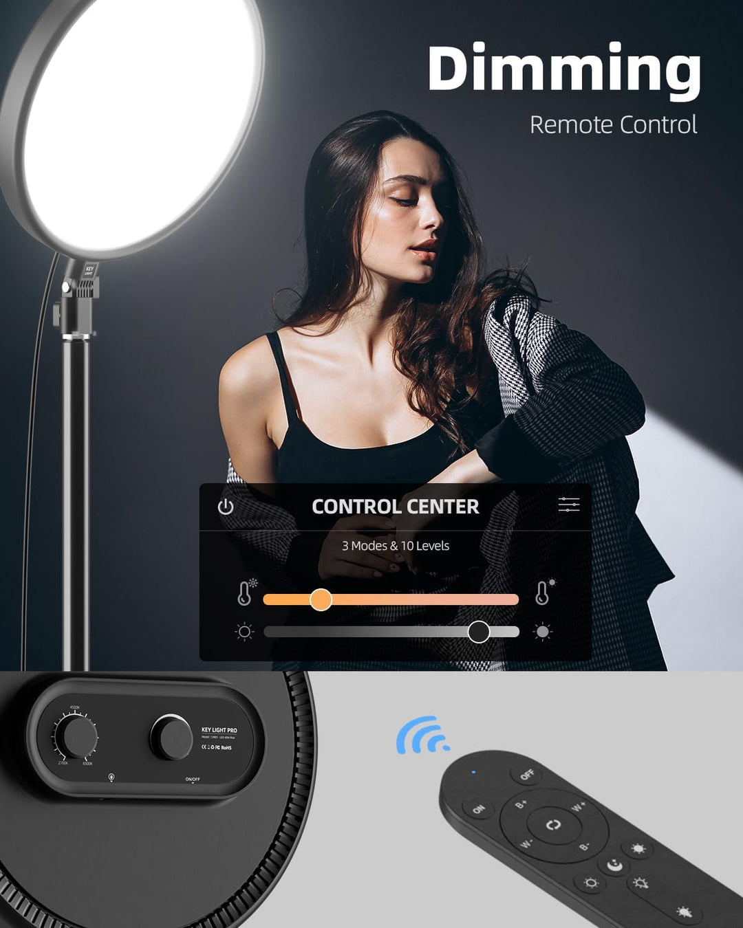 Weilisi Grosse Ringlicht mit 79" Stativ Handy für TikTok, Vlogging, Makeup