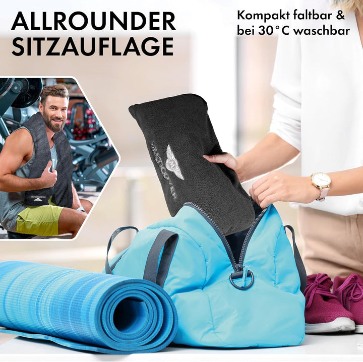 Walser Sitzaufleger Multicover, universal Auto-Sitzauflage, waschbarer Autositz-Überwurf schwarz, Sc